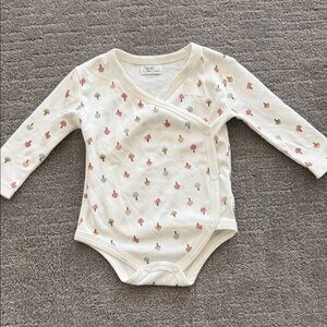 Charming Cream Bodysuit with Colorful Print